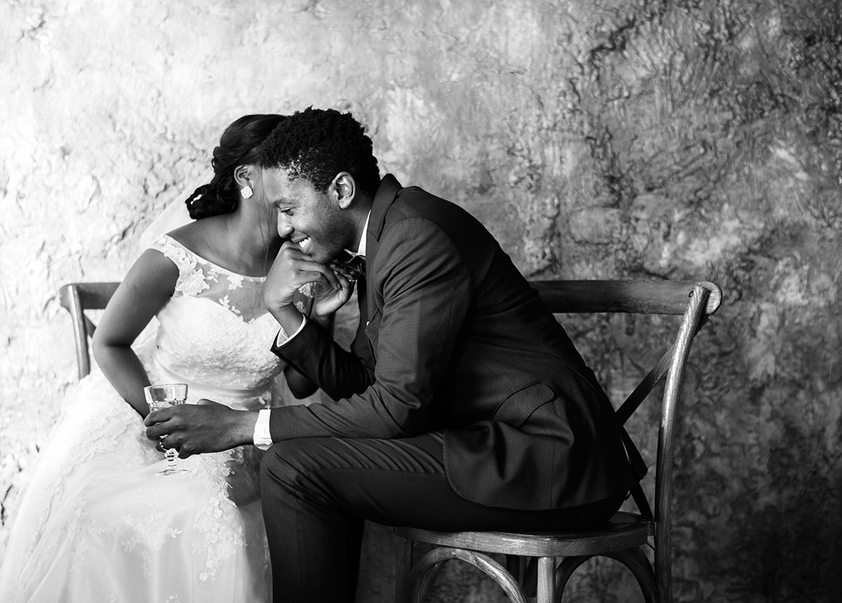 newlywed-african-descent-couple-wedding-P3CGHZ2.jpg